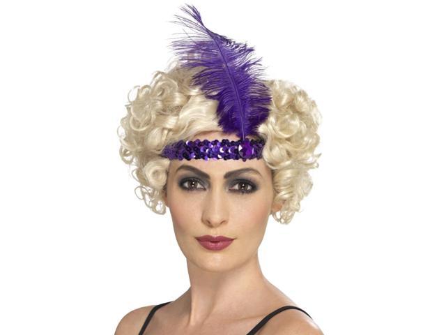 295' Purple 1920's Style Flapper Women Adult Halloween Headband Costume Accessory - One Size