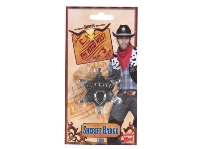 19' Silver Sheriff Star Badge Historical Men Adult Halloween Costume Accessory - One Size