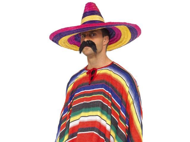 47' Yellow and Red Mexican Unisex Adult Halloween Sombrero Costume Accessory - One Size
