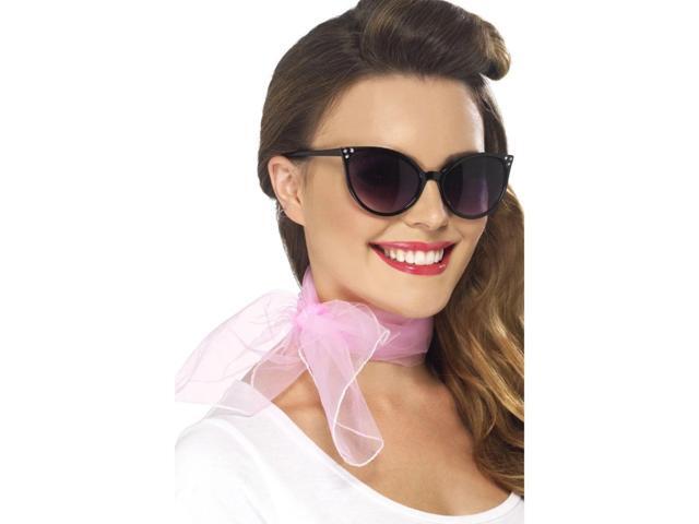 13' Pink 1950's Style Women Adult Halloween Fancy Neck Scarf Costume Accessory - One Size