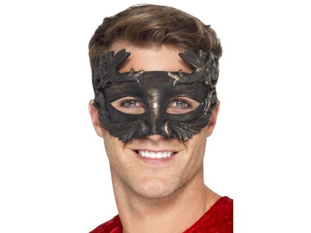 20' Black Warrior God Masquerade Unisex Adult Halloween Eye Mask Costume Accessory - One Size