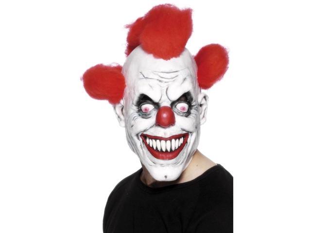 38' Red and White Men Adult Halloween Clown Mask Costume Accessory - One Size