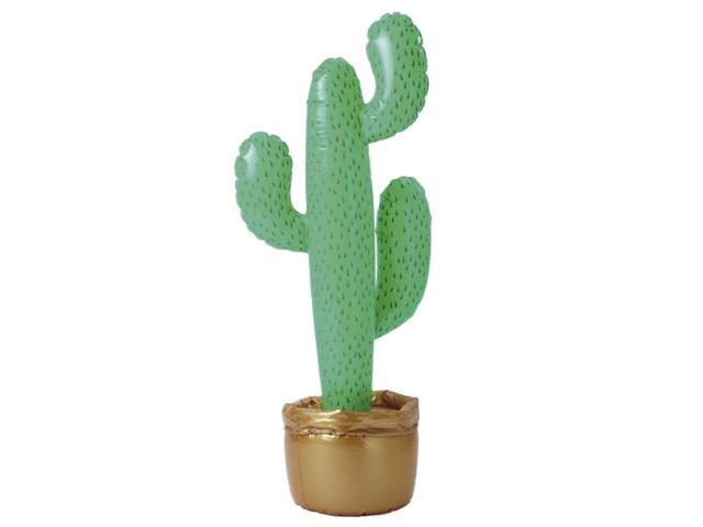 33' Green and Gold Inflatable Potted Cactus Halloween Costume Accessory