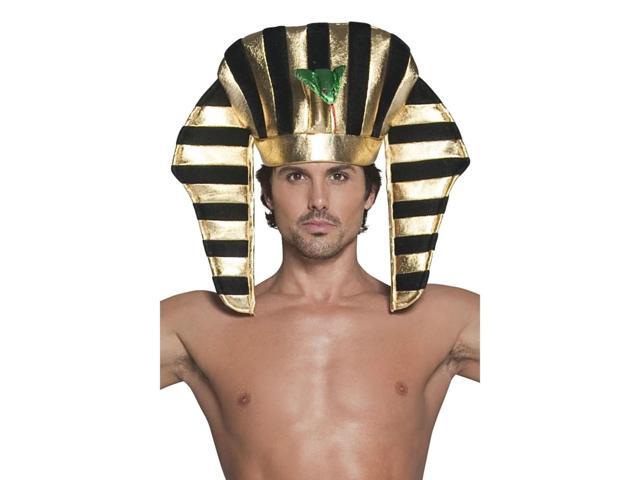 32' Black and Gold Pharaoh Unisex Adult Halloween Headpiece Costume Accessory - One Size