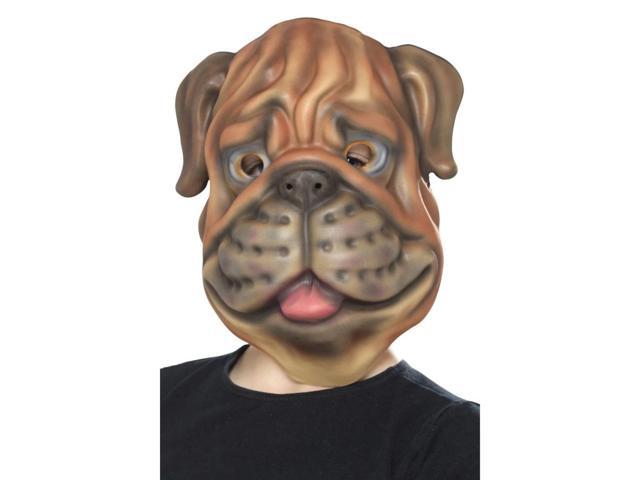 25' Brown and Pink Unisex Child Halloween Dog Mask Costume Accessory - One Size