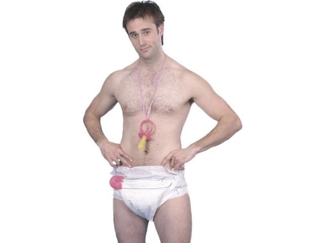 39' White Baby Kit Jumbo Men Adult Halloween Costume Accessory - One Size