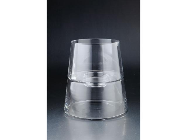 12' Clear Solid Hand Blown Glass Vase Tabletop Decor