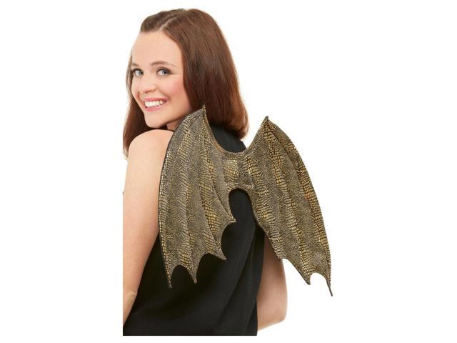 19' Gold Dragon Scale Unisex Adult Halloween Wings Costume Accessory - One Size