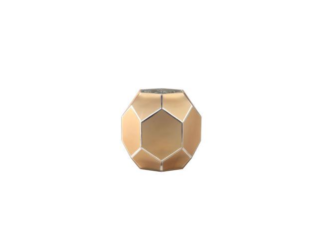 9' Gold and Silver Geometric Hand Blown Glass Vase