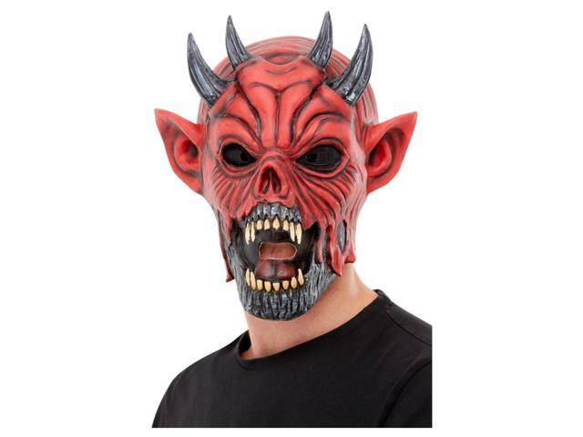 Red and Black Devil Unisex Adult Halloween Mask Costume Accessory - One Size