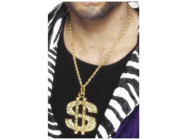 24' Gold Dollar Sign Chain Men Adult Halloween Costume Accessory - One Size