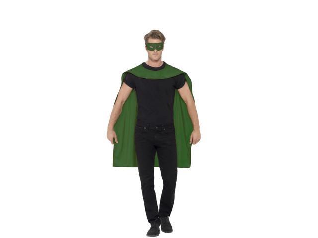 26' Green Unisex Adult Halloween Cape with Eyemask Costume Accessory - One Size