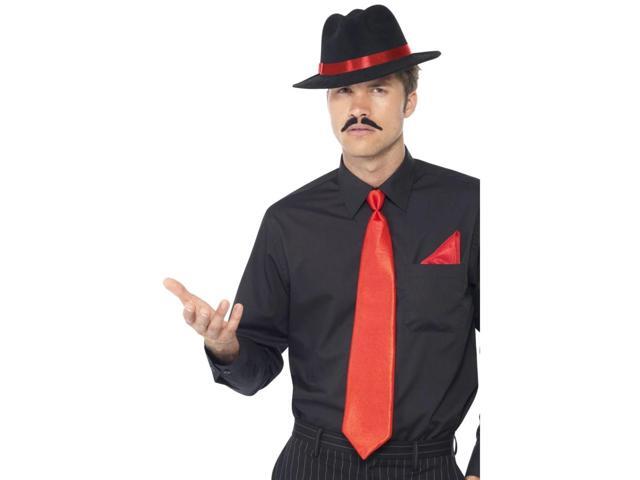 46' Black and Red Men Adult Halloween Gangster Kit Costume Accessory - One Size