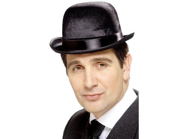 35' Black Tales of Old England Men Adult Halloween Derby Bowler Hat Costume Accessory - One Size