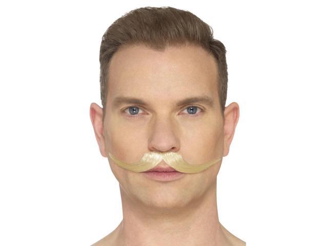 19' Beige Hand Knotted English Men Adult Halloween Moustache Costume Accessory - One Size