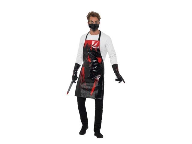 48' Black and Red Bloody Men Adult Halloween Surgeon Kit Costume Accessory - One Size