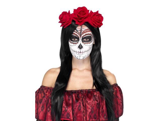 42' Red Day of the Dead Women Adult Headband Halloween Costume Accessory - One Size