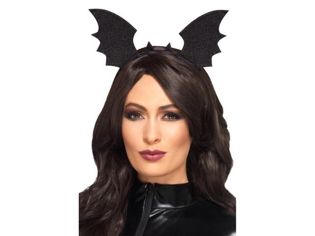29' Black Bat Wings Women Adult Halloween Headband Costume Accessory - One Size