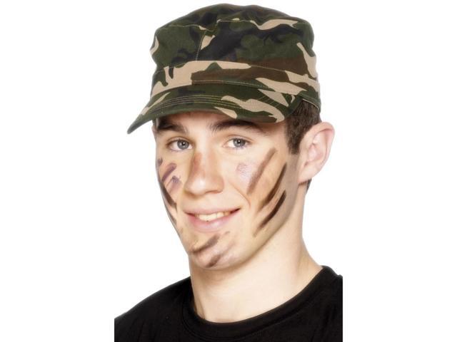 30' Camouflage Green Unisex Adult Halloween Army Cap Costume Accessory - One Size