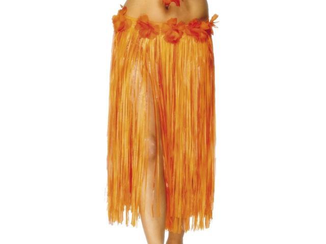 83' Orange Hawaiian Hula Women Adult Halloween Skirt Costume Accessory - One Size