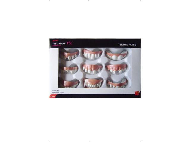 23' White Zombie Style Unisex Adult Halloween Teeth and Fangs Accessory - One Size
