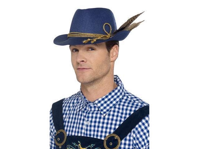 37' Blue Authentic Bavarian Oktoberfest Unisex Adult Halloween Hat Costume Accessory - One Size