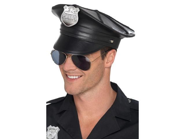 26' Black Deluxe Police Unisex Adult Halloween Hat Costume Accessory - One Size