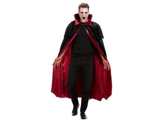 Black and Red Vampire Unisex Adult Halloween Cape Costume Accessory - One Size