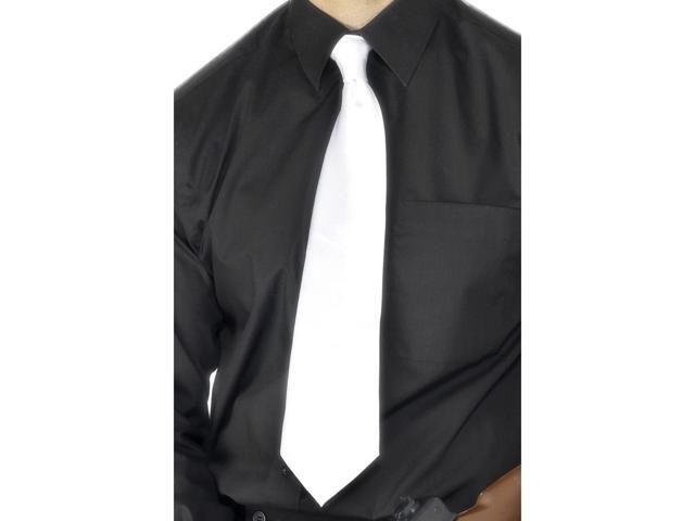 30' White 1920's Razzle Style Deluxe Gangster Men Adult Halloween Tie Costume Accessory - One Size
