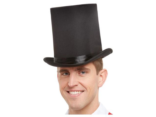Black Men Adult Halloween Top Hat Costume Accessory - One Size