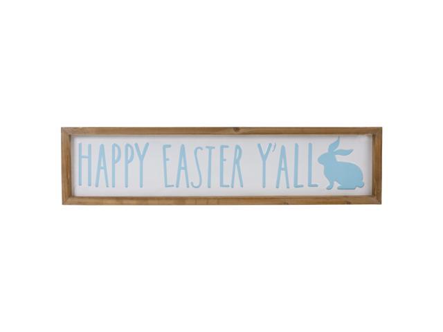 26' Wooden Framed 'Happy Easter Y'all' Sign Spring Wall Decor