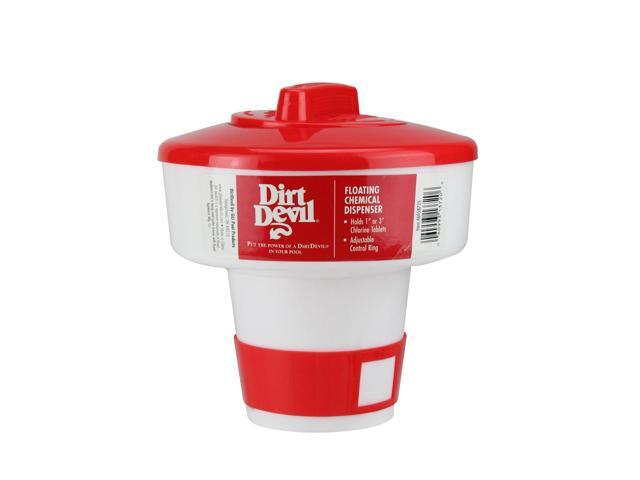 7' Red and White Large Dirt Devil Floating Swimming Pool Chlorine Dispenser