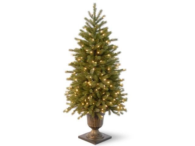 4' Pre-lit Potted Jersey Fraser Fir Artificial Christmas Tree - Clear Lights