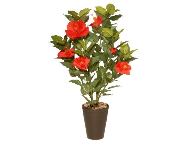 22' Potted Hibiscus Artificial Plant