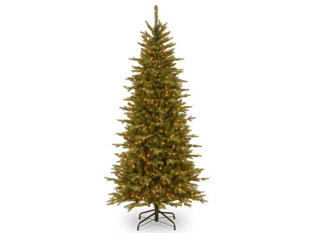 75' Pre-Lit Sierra Spruce Slim Artificial Christmas Tree - Clear Lights