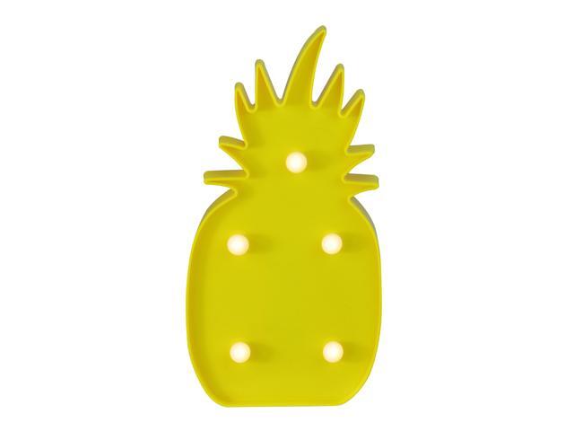 975' Battery Operated LED Lighted Yellow Pineapple Marquee Sign