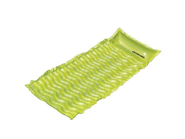 70-Inch Inflatable Lime Green Bubble Swirled Swimming Pool Air Mattress Float