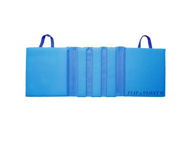 47-Inch Blue Foldable Flip and Float Swimming Pool Lounger Raft