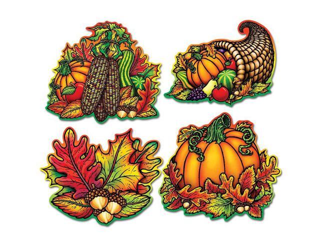 Club Pack of 48 Double Sided Autumn Fall Splendor Cutout Decorations 1575'