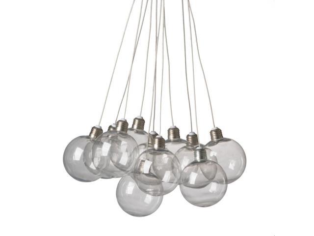 4075' Clear and Brown Contemporary Drop Globes Chandelier