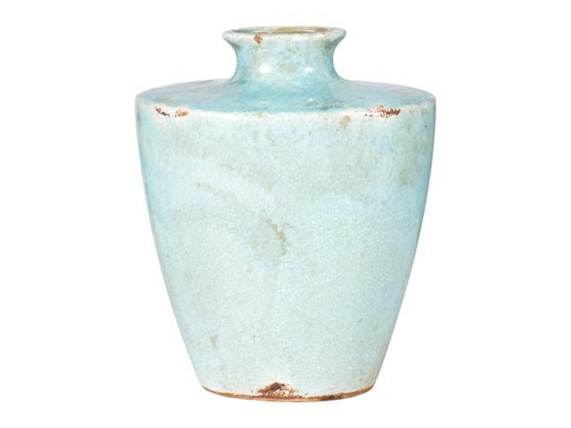 975' Pale Blue Distressed Finish Terracotta Vase