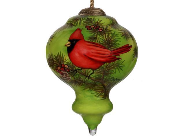 375' Christmas Beauties Cardinal Glass Hanging Ornament
