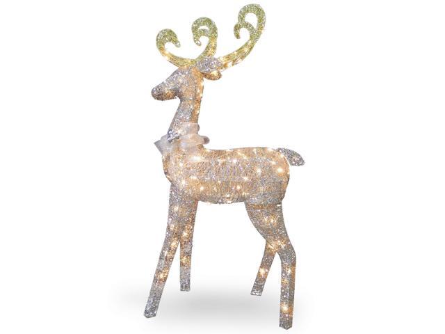 60' Pre-Lit Standing Reindeer Christmas Decoration - Clear Lights