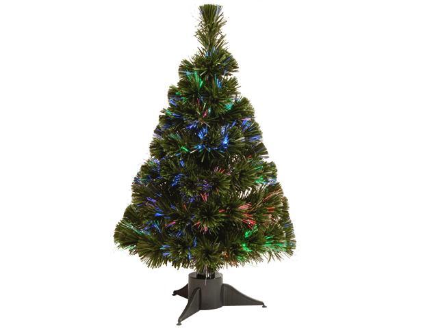 24' Pre-Lit Ice Artificial Fiber Optic Christmas Tree - Multicolor LED Lights