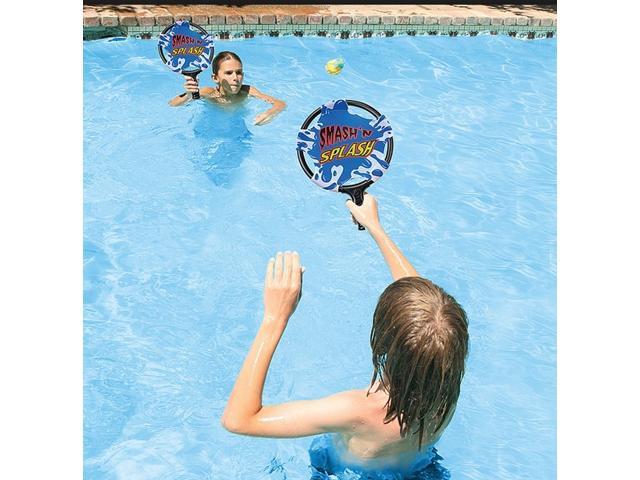 1475' Blue and White Smash 'N' Splash Paddle Ball Swimming Pool Game