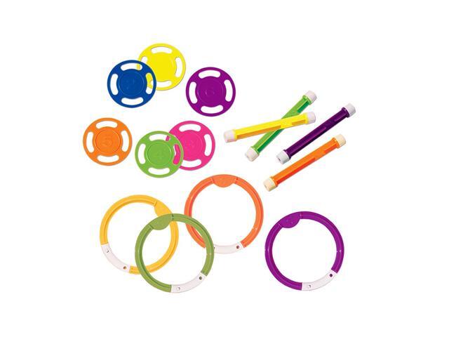 3-in-1 Underwater Swimming Pool Diving Discs Sticks and Rings Game Set