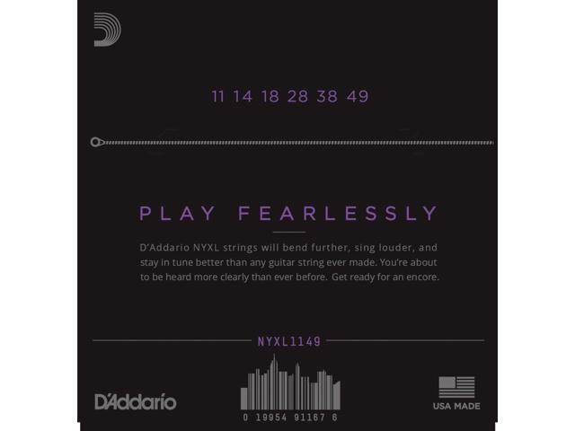 D'Addario NYXL1149 Nickel Wound Electric Guitar Strings Medium 11-49