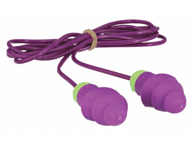Moldex Rockets Reusable Earplugs Corded 27NRR Purple/Bright Green 50 Pairs/Box
