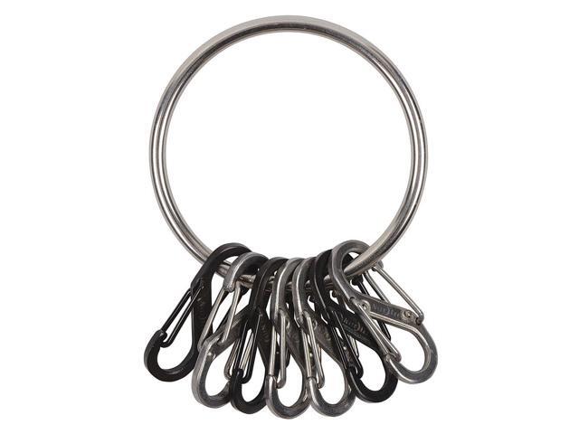 NITE IZE BRG-M1-R3 Key Rack Large Silver Texture Black