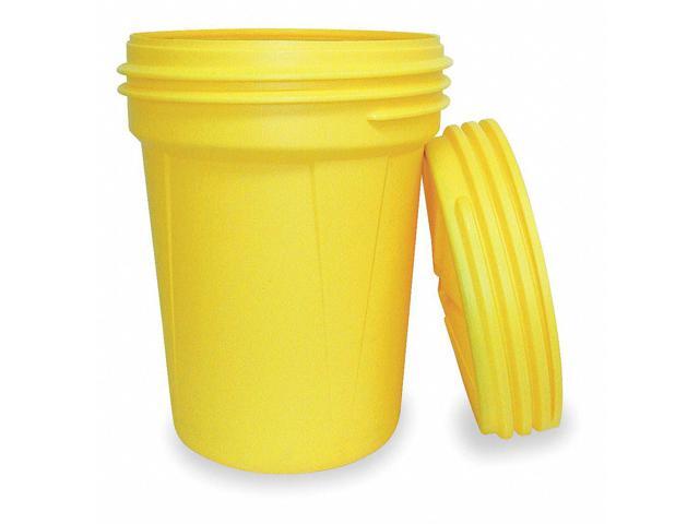 EAGLE 1600SL Open Head Salvage Drum Polyethylene 30 gal Unlined Yellow